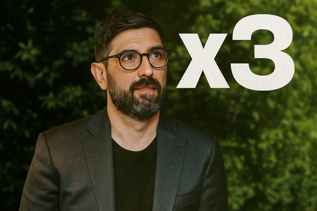 Cédric Menier regarde le chiffre x3 après avoir triplé les conversions de la landing page qui convertit